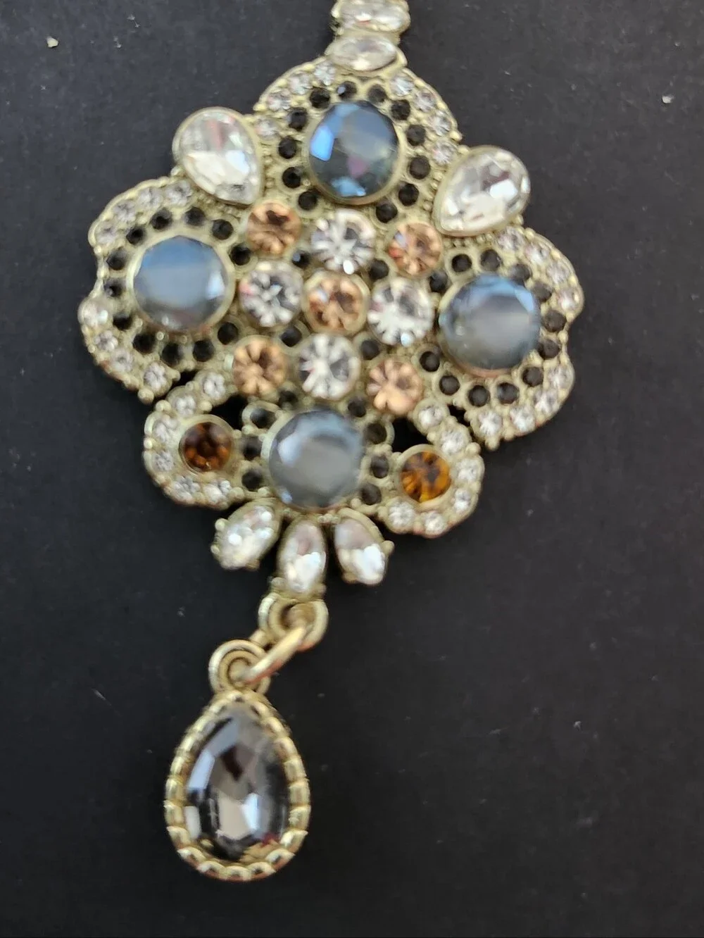 Vintage-inspired Purse Charm or Keychain Sodalite Agate Stone Handcrafted